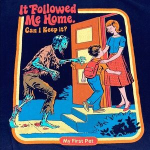 Creepy Co Graphic Tee Zombie My First Pet  Men’s Size Large Pre Owned